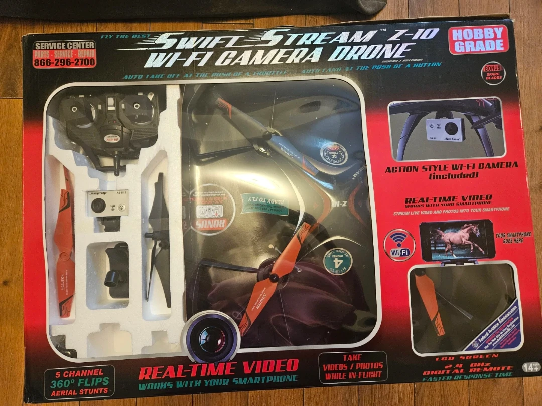 Swift Stream Z-10 is a hobby-grade Wi-Fi camera drone