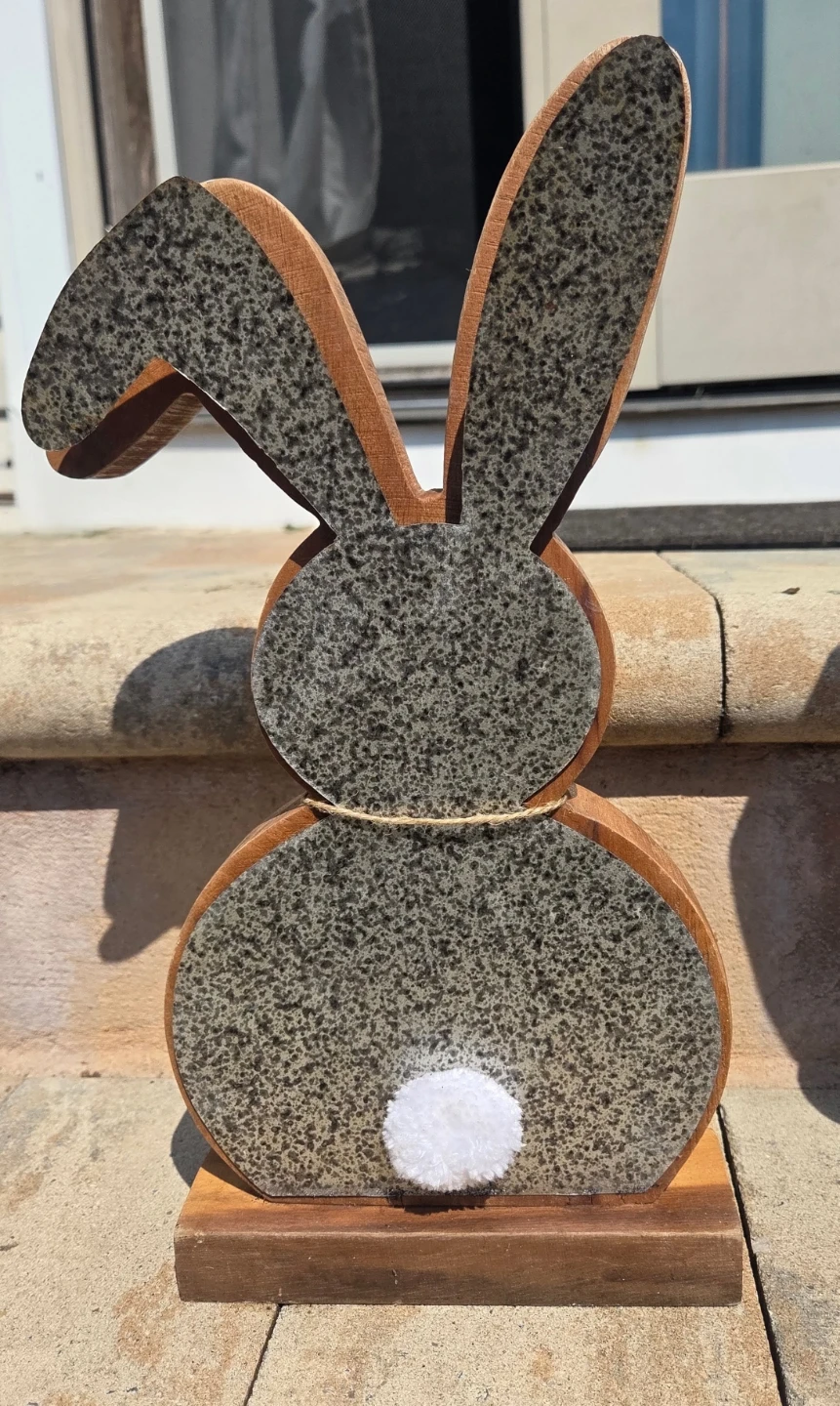 Wooden Bunny Decor