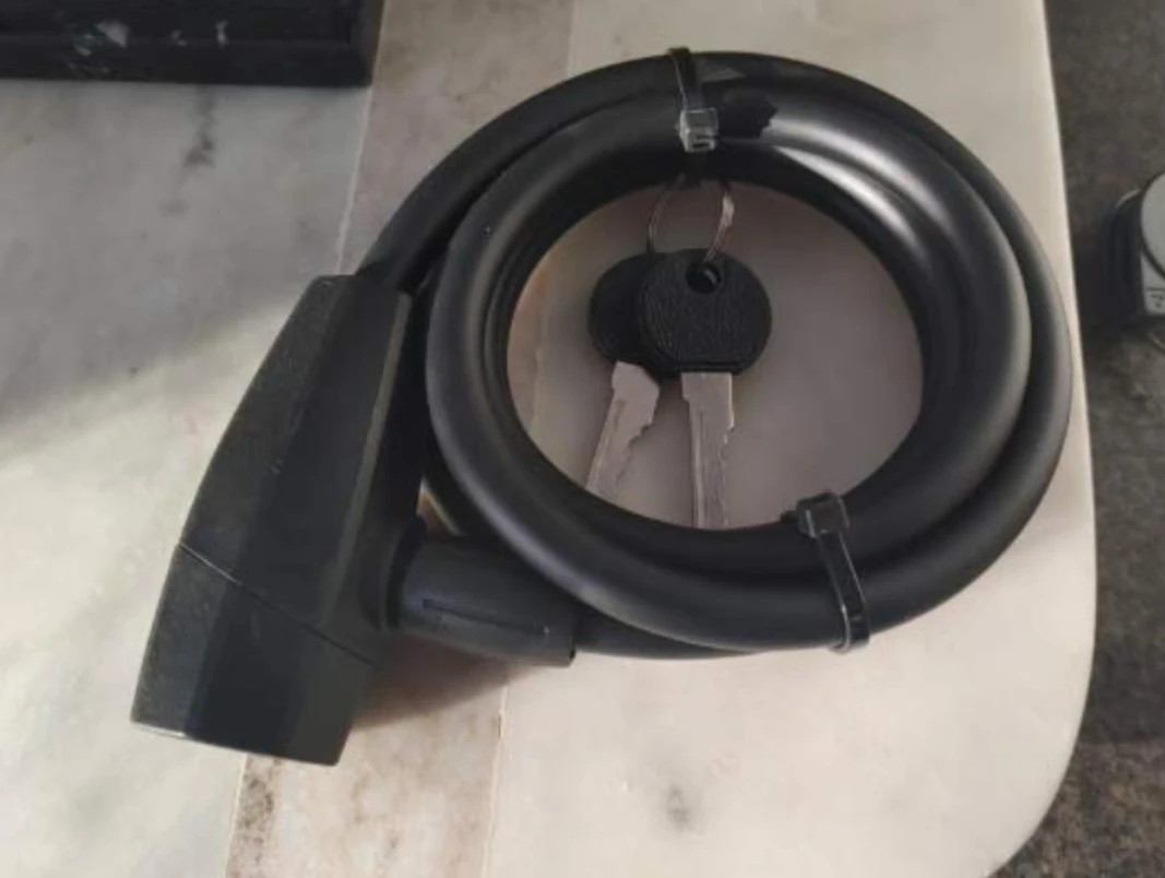 Black Bike Lock with Keys New