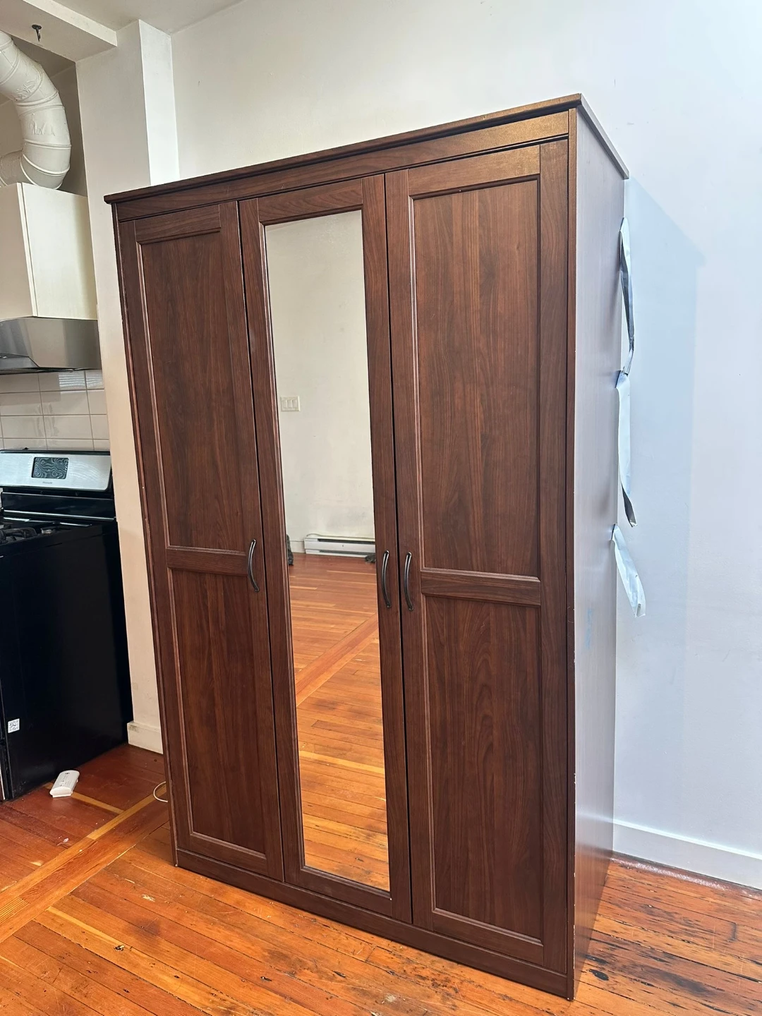 IKEA SONGESAND 3 DOOR WARDROBE BROWN - photo 2