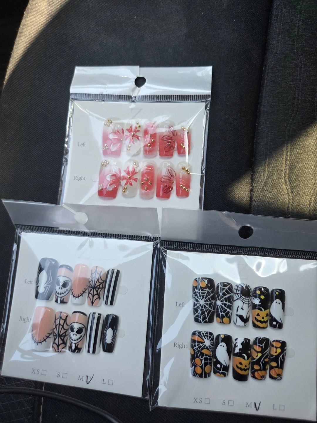 Press-on Nails - Halloween & Floral Designs  medium lot
