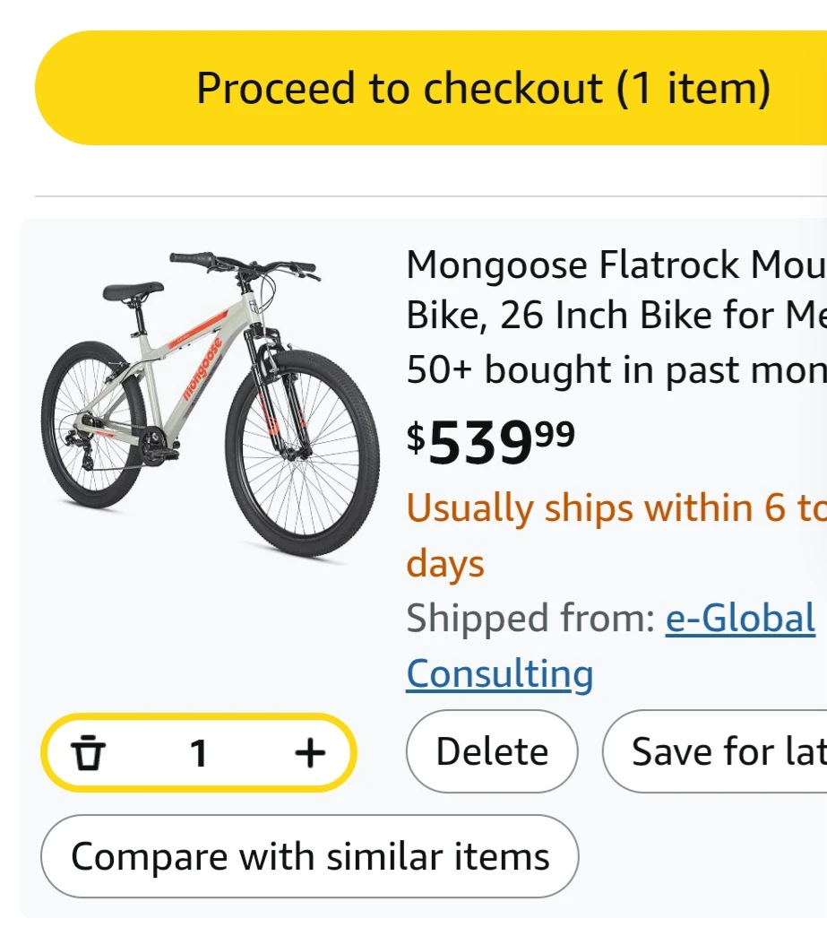 Mongoose Flatrock Mountain Bike - 26 Inch