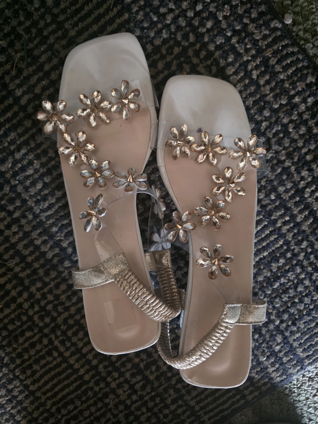 Women's Embellished Slide Sandals