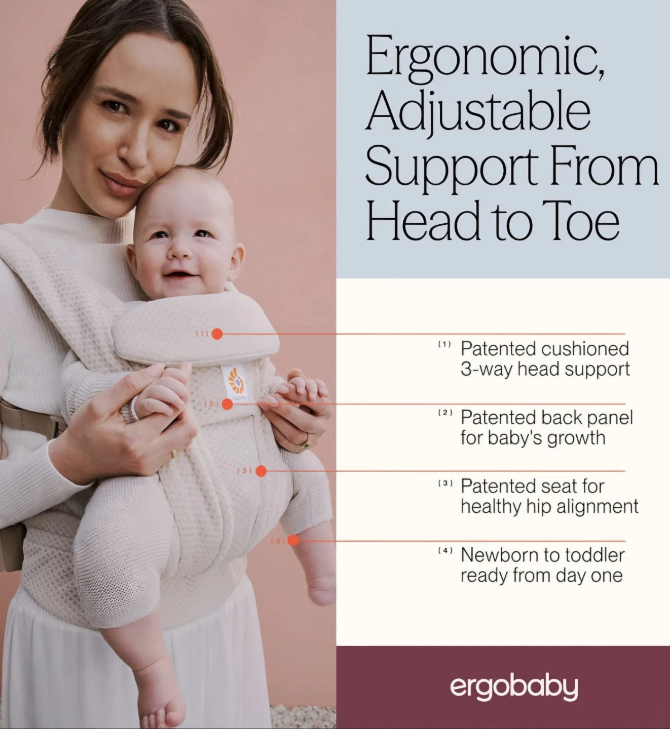 Ergobaby Omni Deluxe Natural Beige Mesh - photo 4