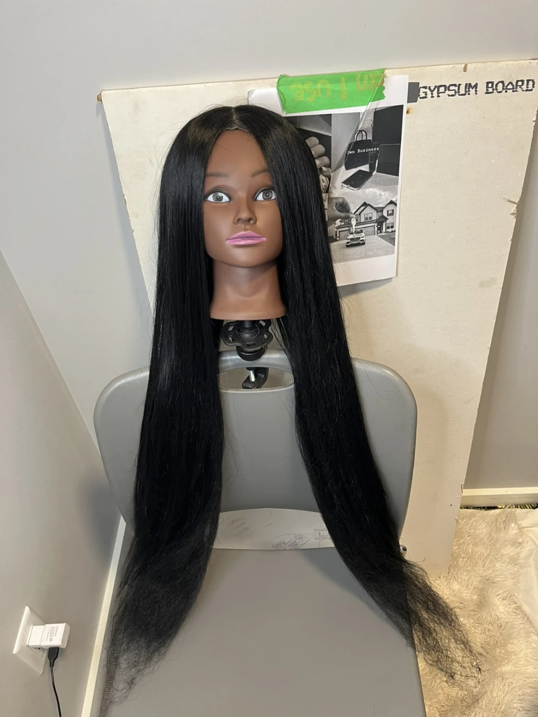 Black Straight Wig - photo 2