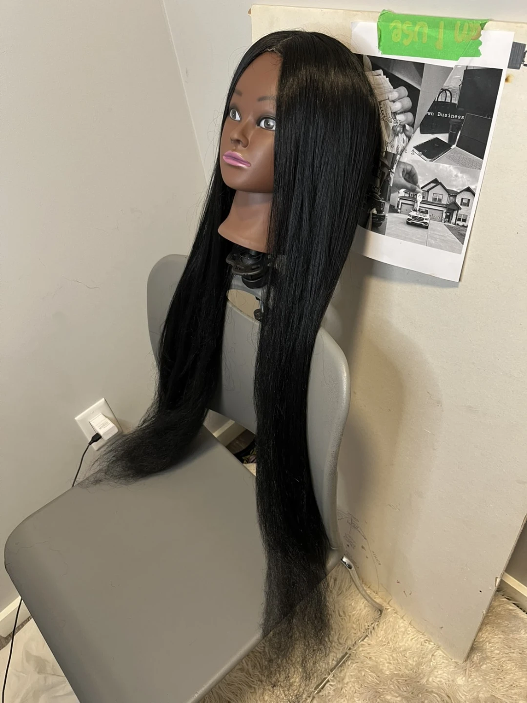 Black Straight Wig - photo 3
