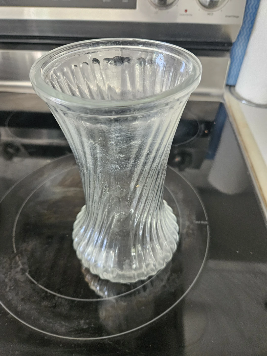 Glass Swirl Vase