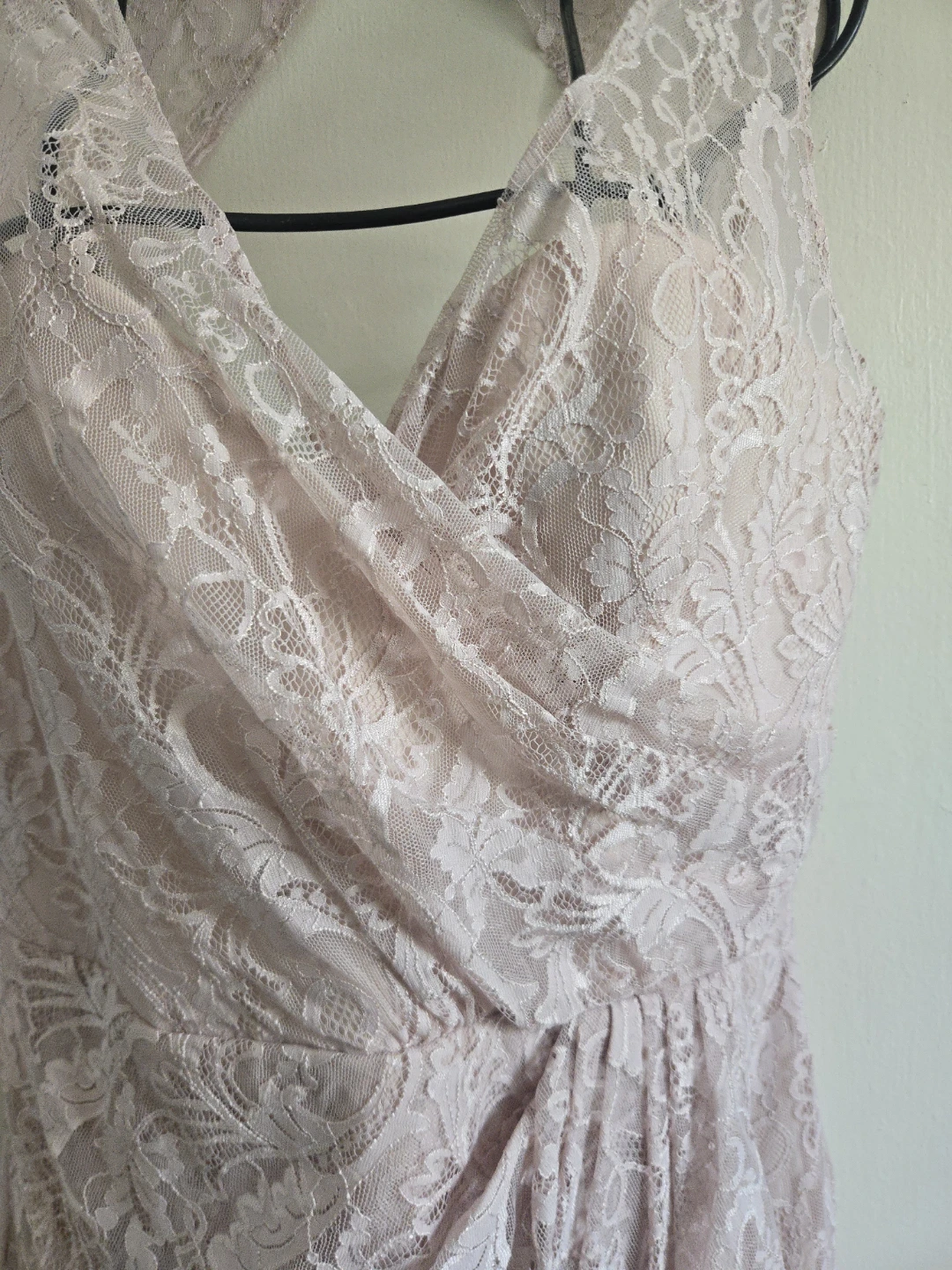 Jim Hjelm Pink Lace Mock  Wrap Dress - photo 4