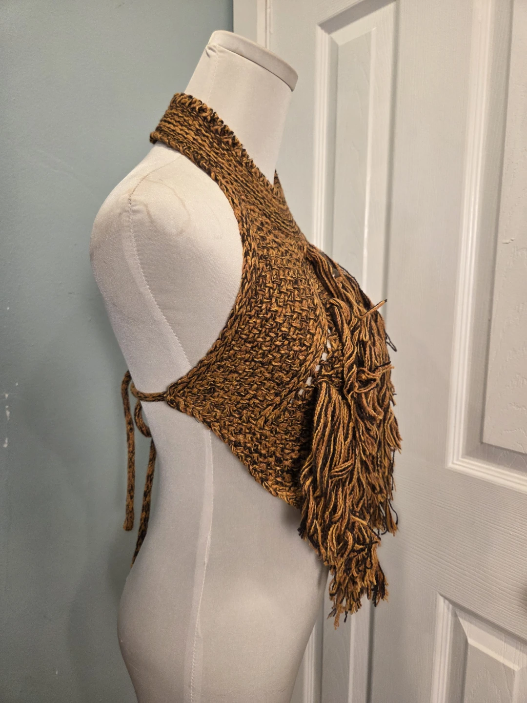 Crochet Halter Top with Fringe - photo 3