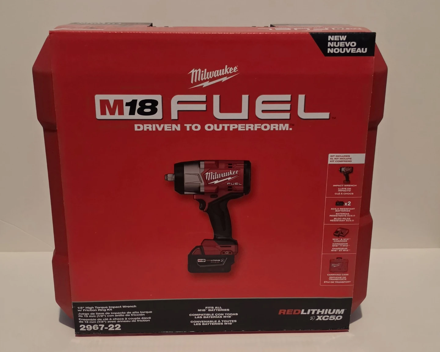 Milwaukee M18 FUEL 1/2" High Torque Impact Wrench Kit