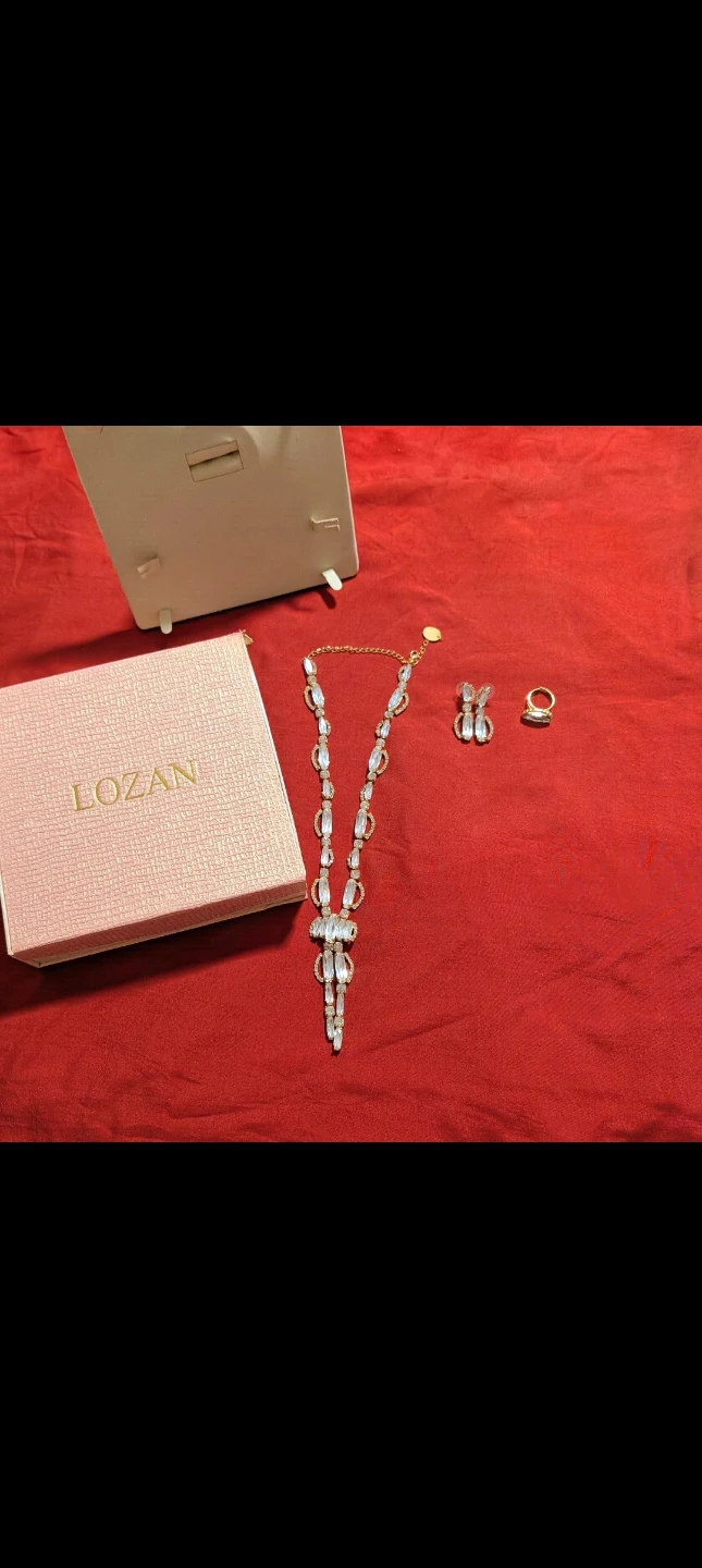 LOZAN Necklace, Earrings, and Ring Set