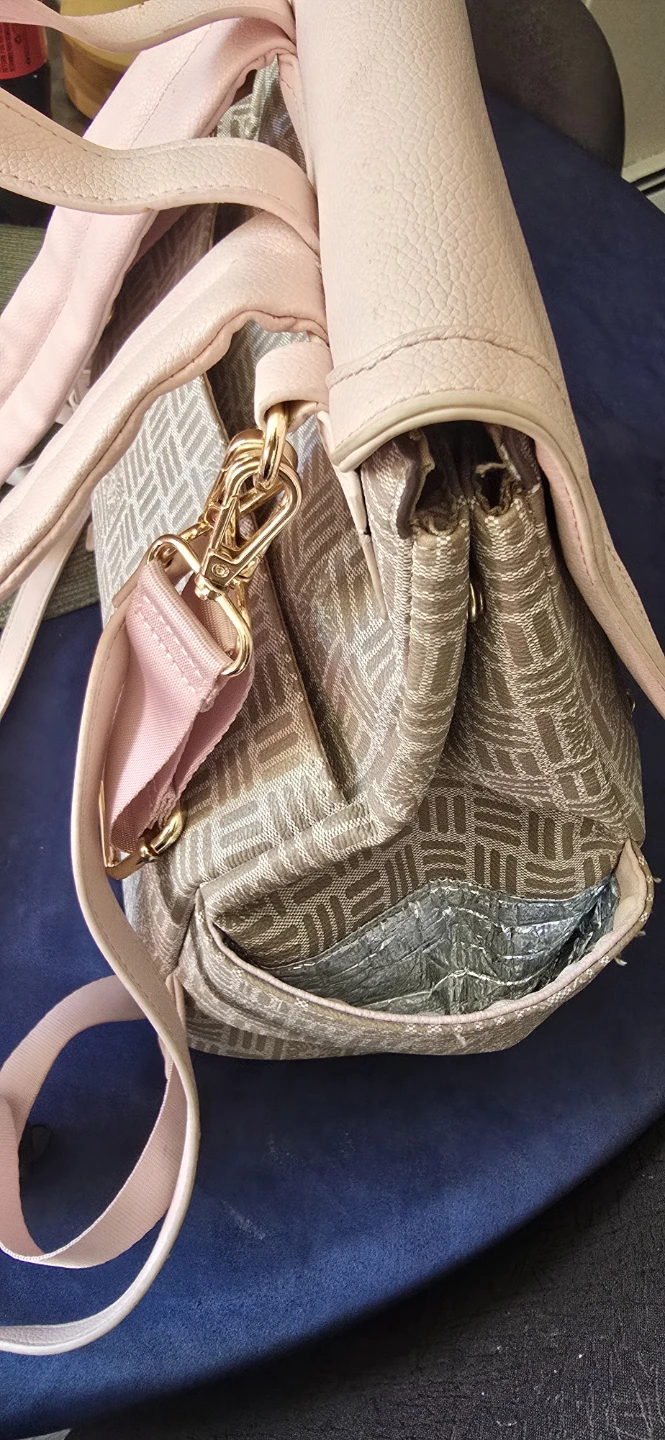 Anne Klein Pink & Beige Monogram Backpack - photo 3