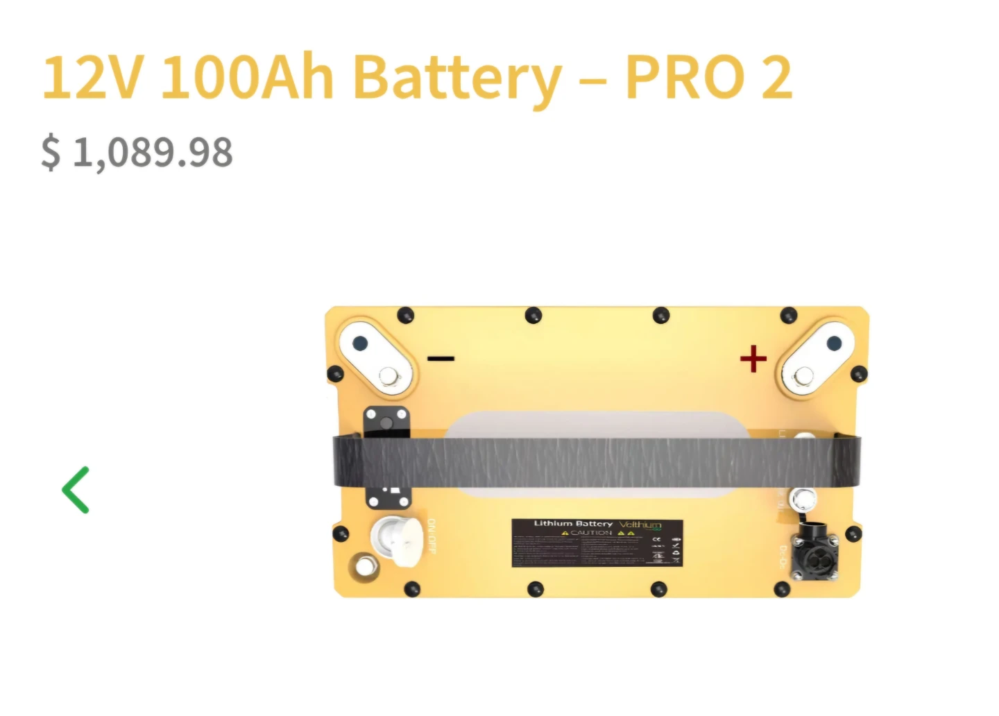 12V 100Ah Battery – PRO 2 - photo 2