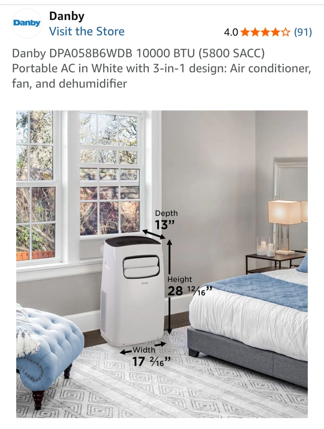 Danby 10000 BTU Portable Air Conditioner - photo 5