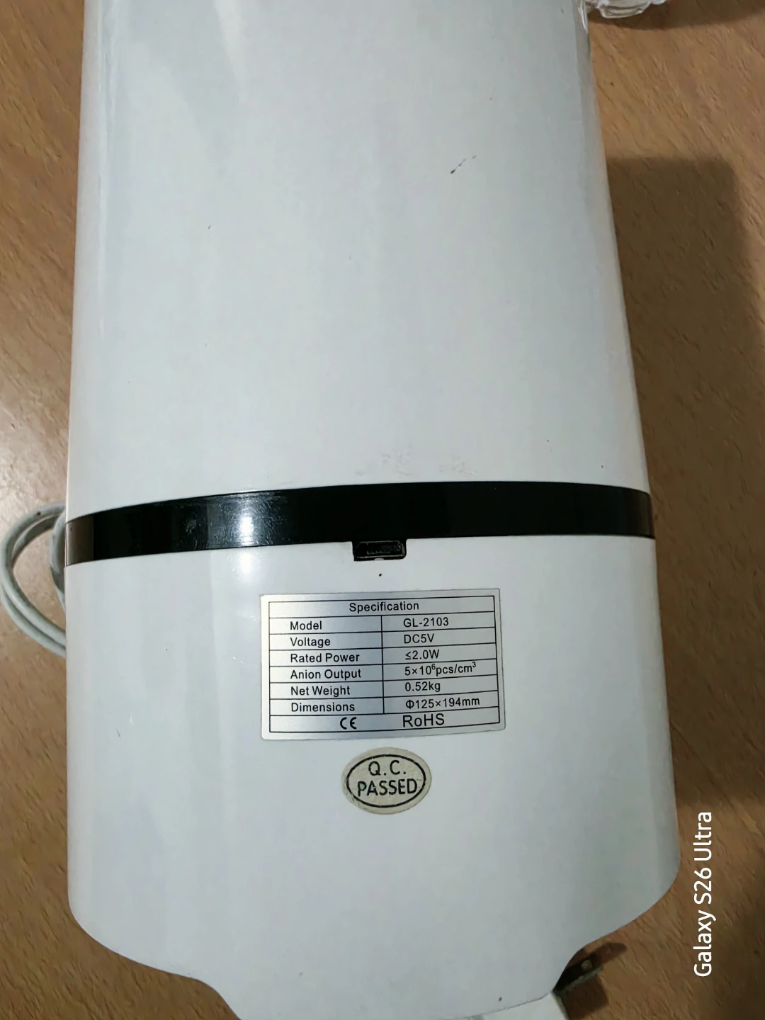 Houzetek Air Purifier GL-2103 USB HEPA Small Room/Desk - photo 5