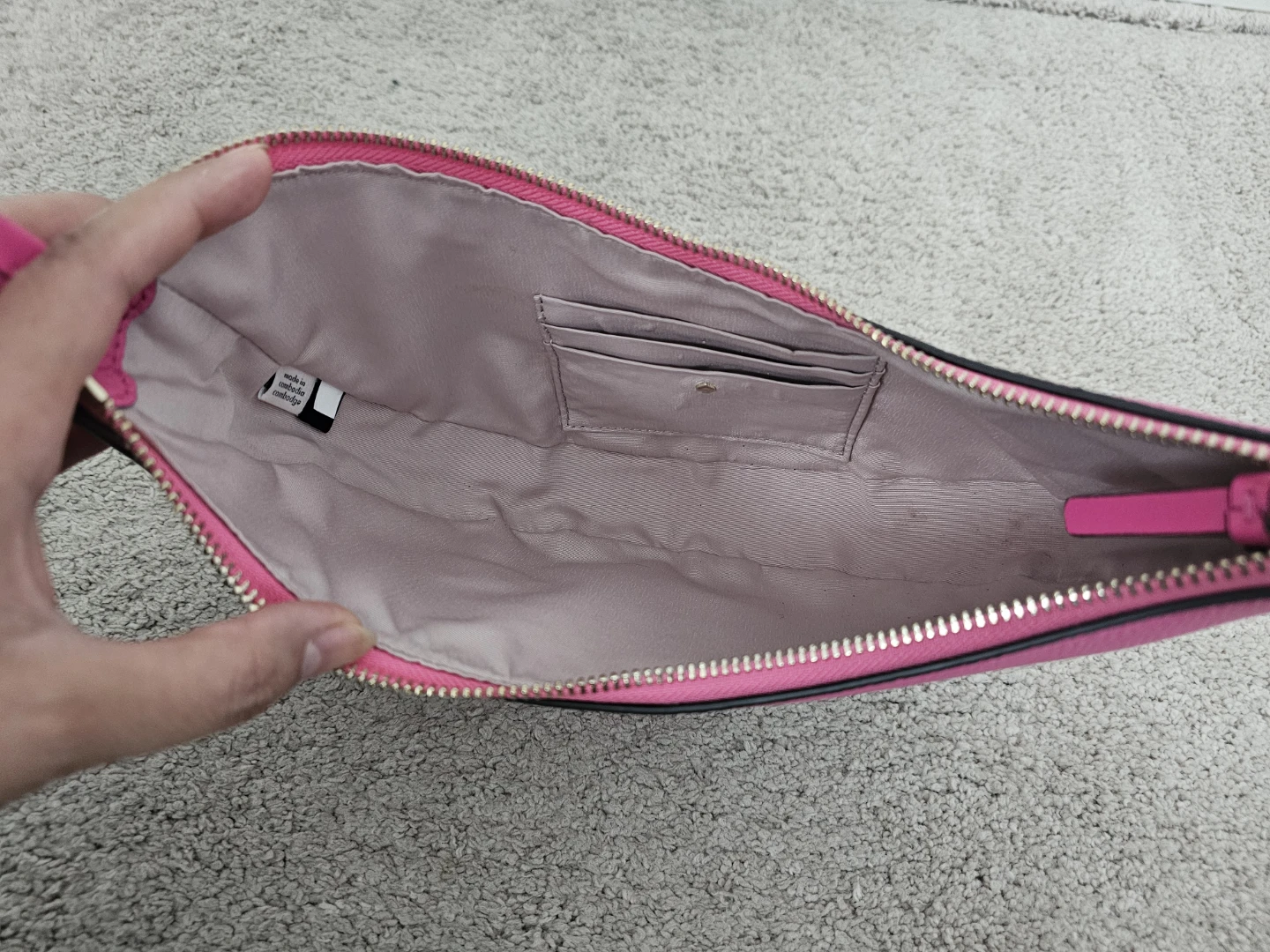 Authentic Kate Spade New York Pink Leather Crescent Shoulder Bag - photo 5