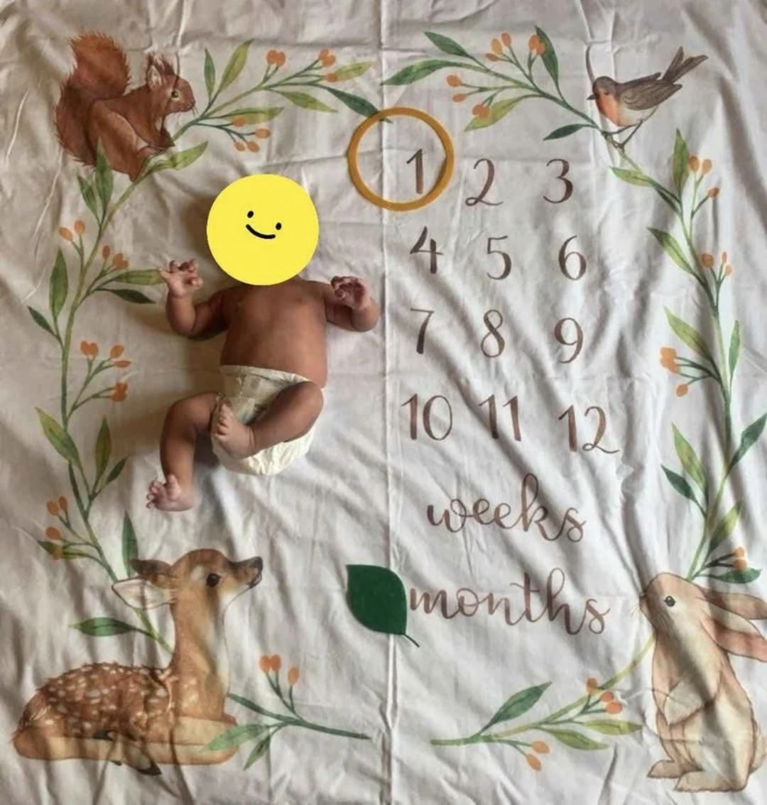 Bubzi Baby Milestone Blanket