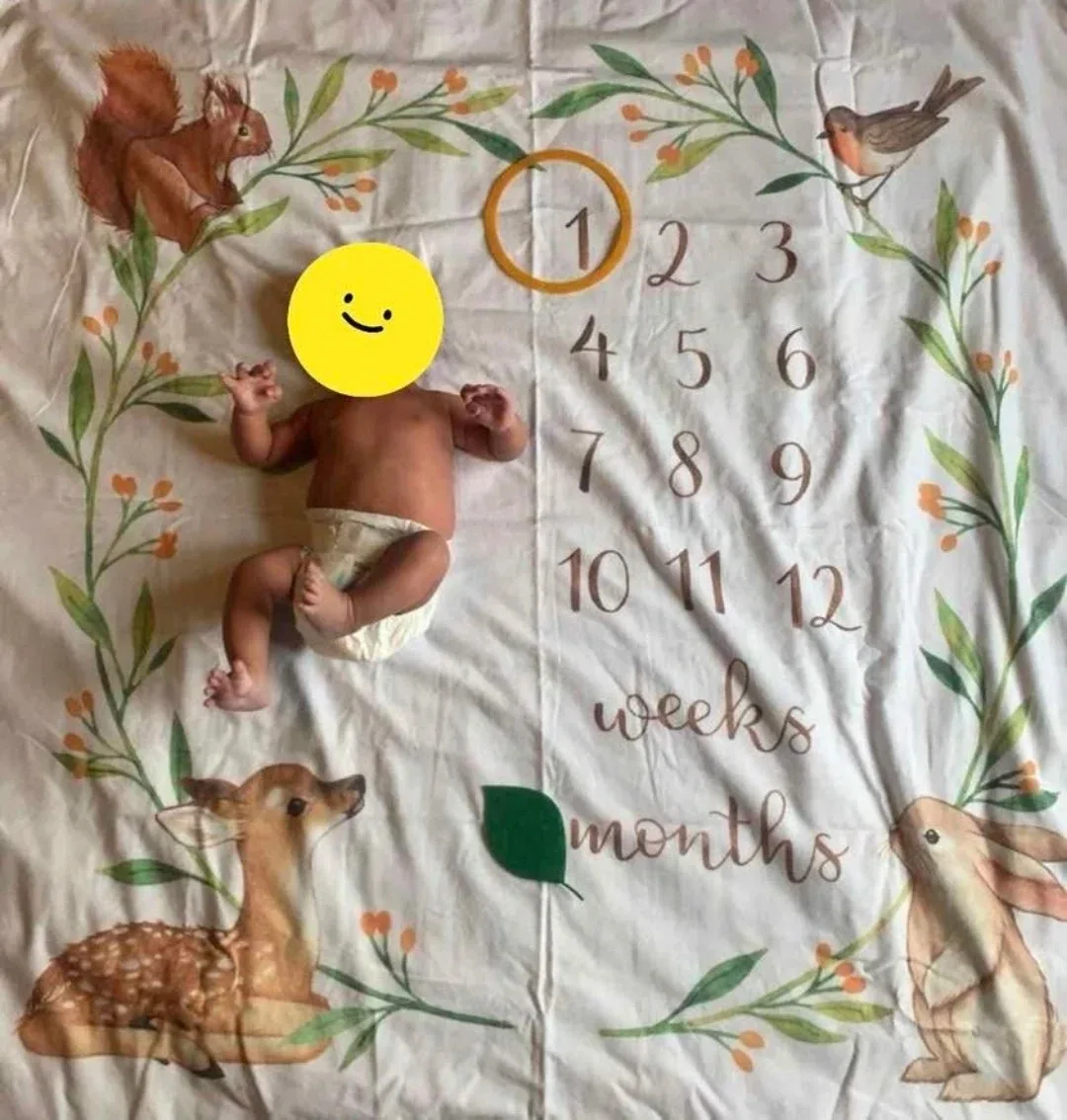 Bubzi Baby Milestone Blanket