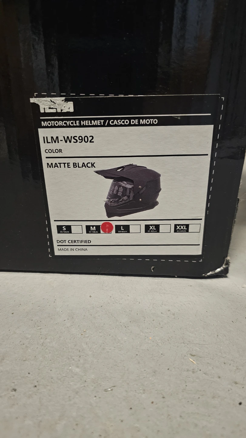 New ILM Motorcycle Helmet WS902 Matte Black - photo 4