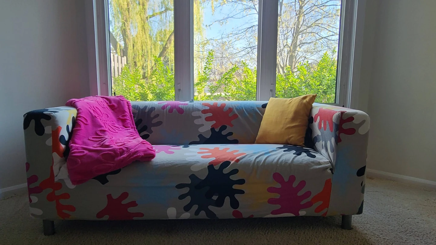 2 IKEA Klippan Sofa/lives eat  Colorful Splatter Print - photo 4