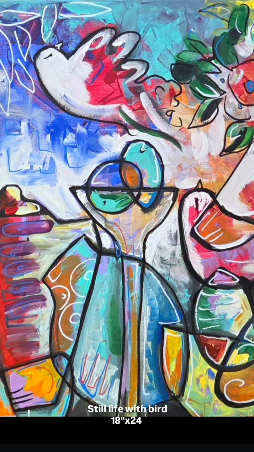 Huge original hand-painted painting by local Canadian artist - photo 5
