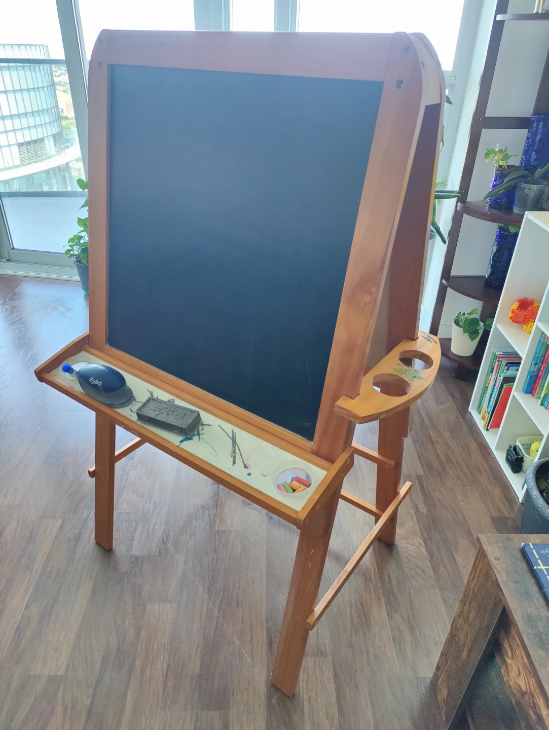 Wooden Easel with Whiteboard and Chalkboard - photo 3
