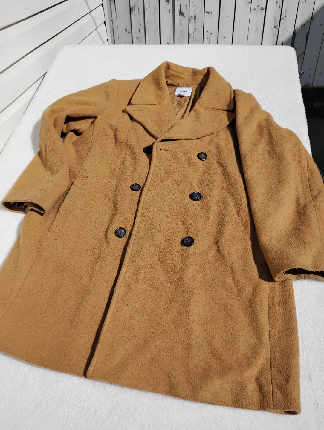 XXL Old Navy Carmel Double-Breasted Coat XXL - photo 3