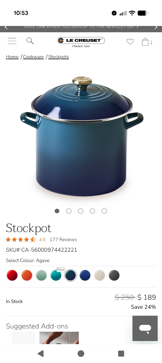 Le Creuset Stockpot 11.4L / 12QT – Agave - photo 5