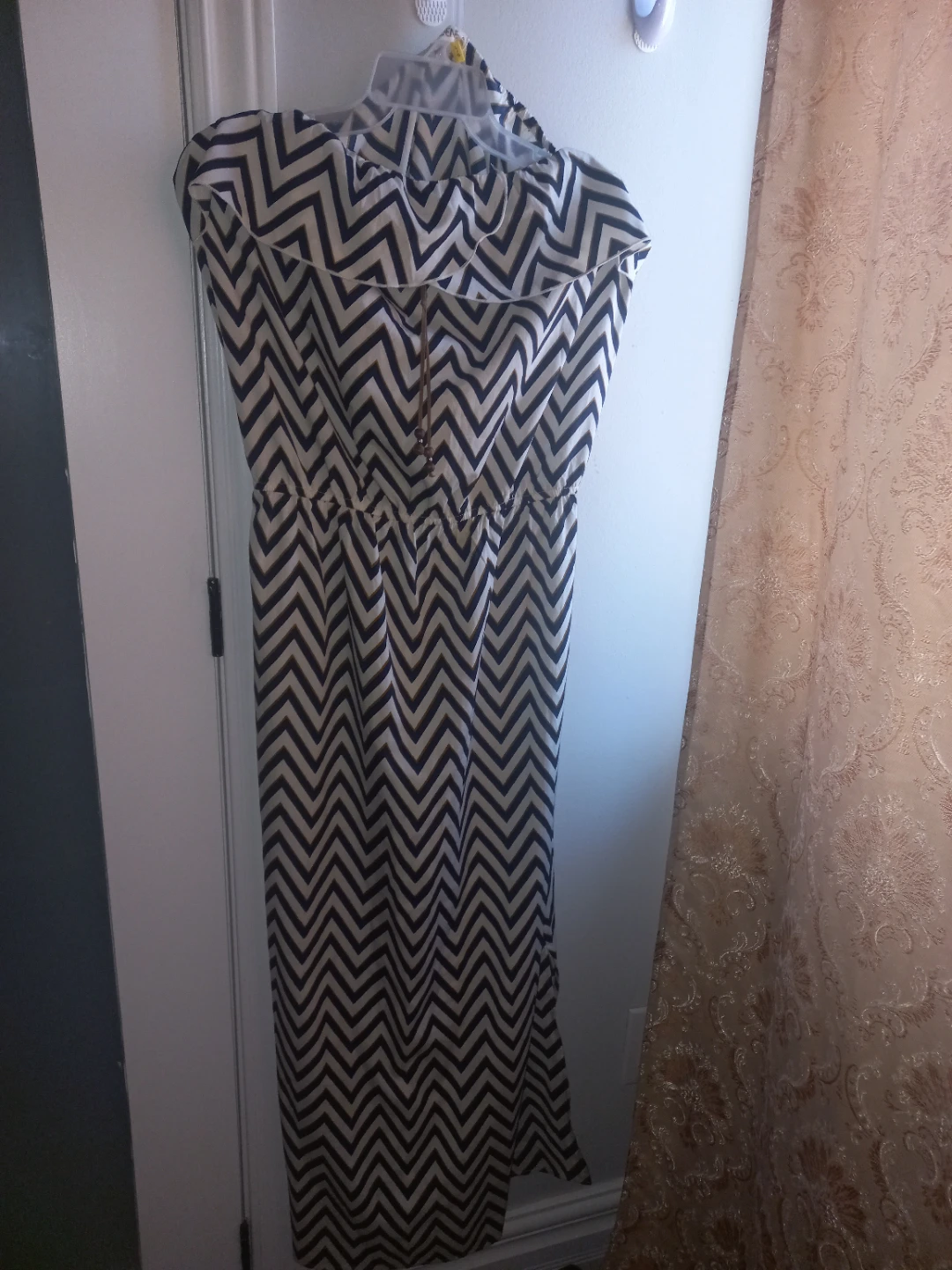 Chevron Pattern Maxi Dress