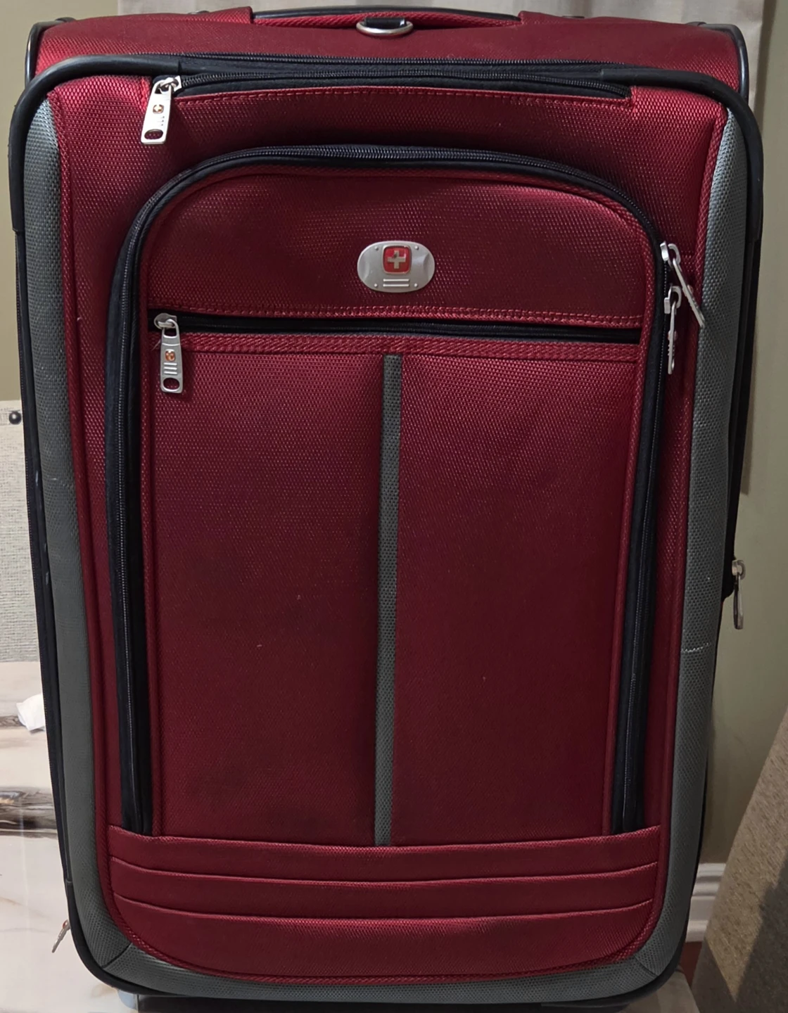 Wenger Red Rolling Luggage Suitcase