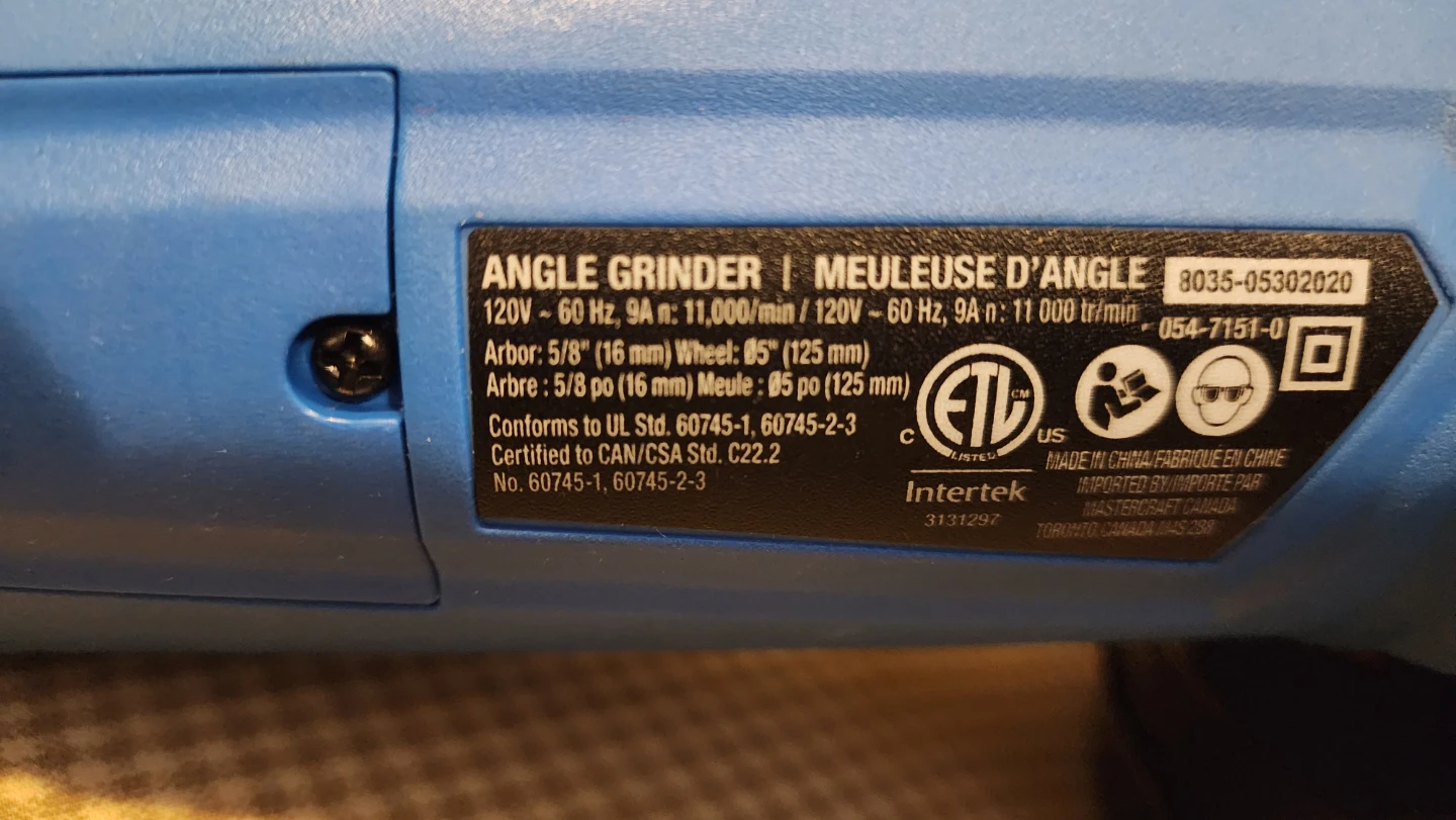 Mastercraft Angle Grinder 4.5 inch - photo 2