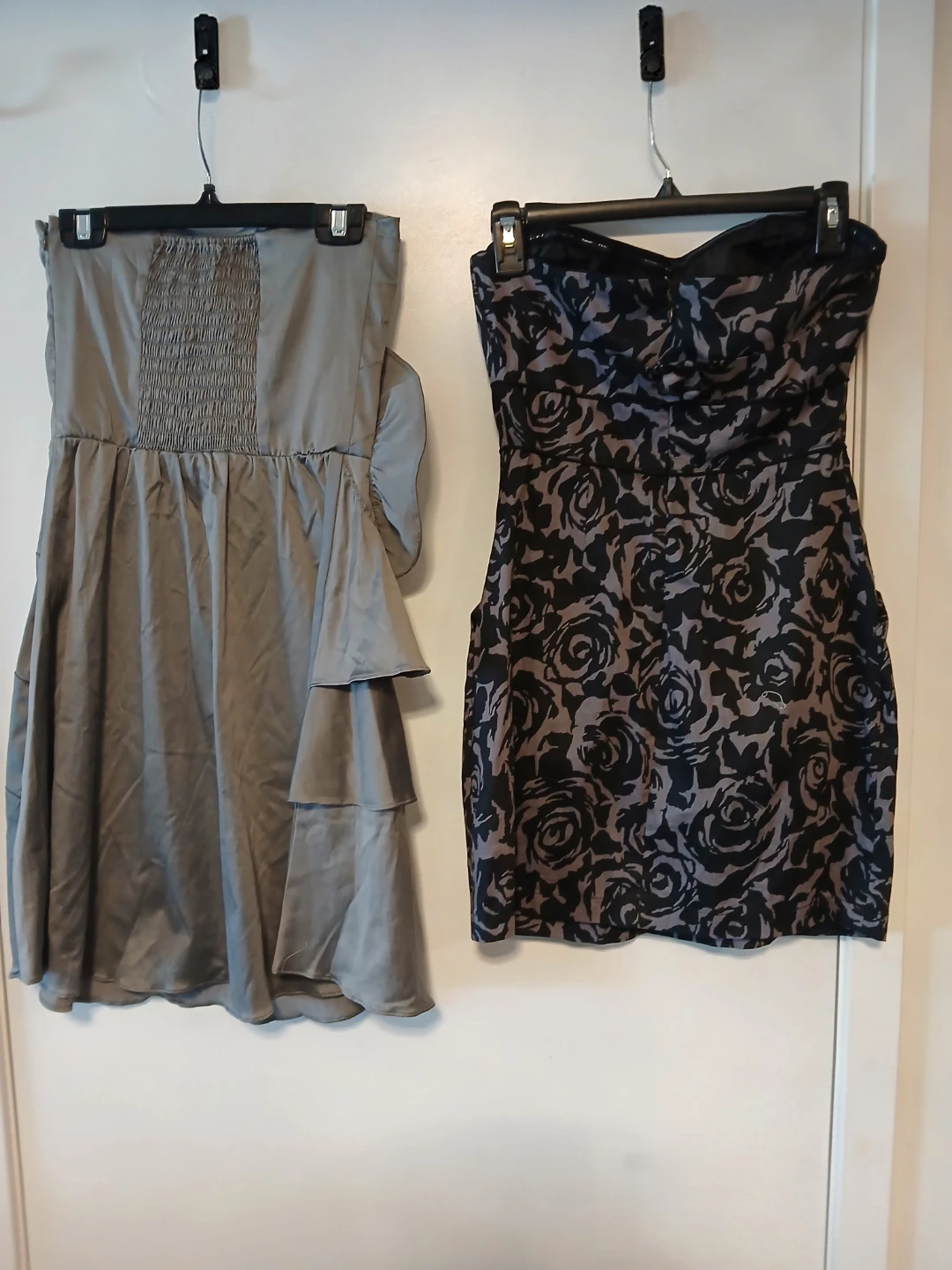 2 Strapless Cicktail Dresses. Rosette & Floral. $15 EACH. - photo 2