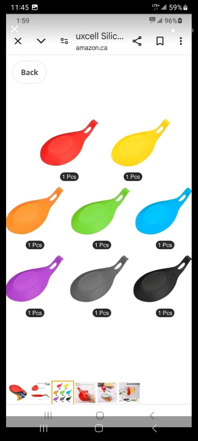 uxcell Silicone Spoon Rests 8 Pack