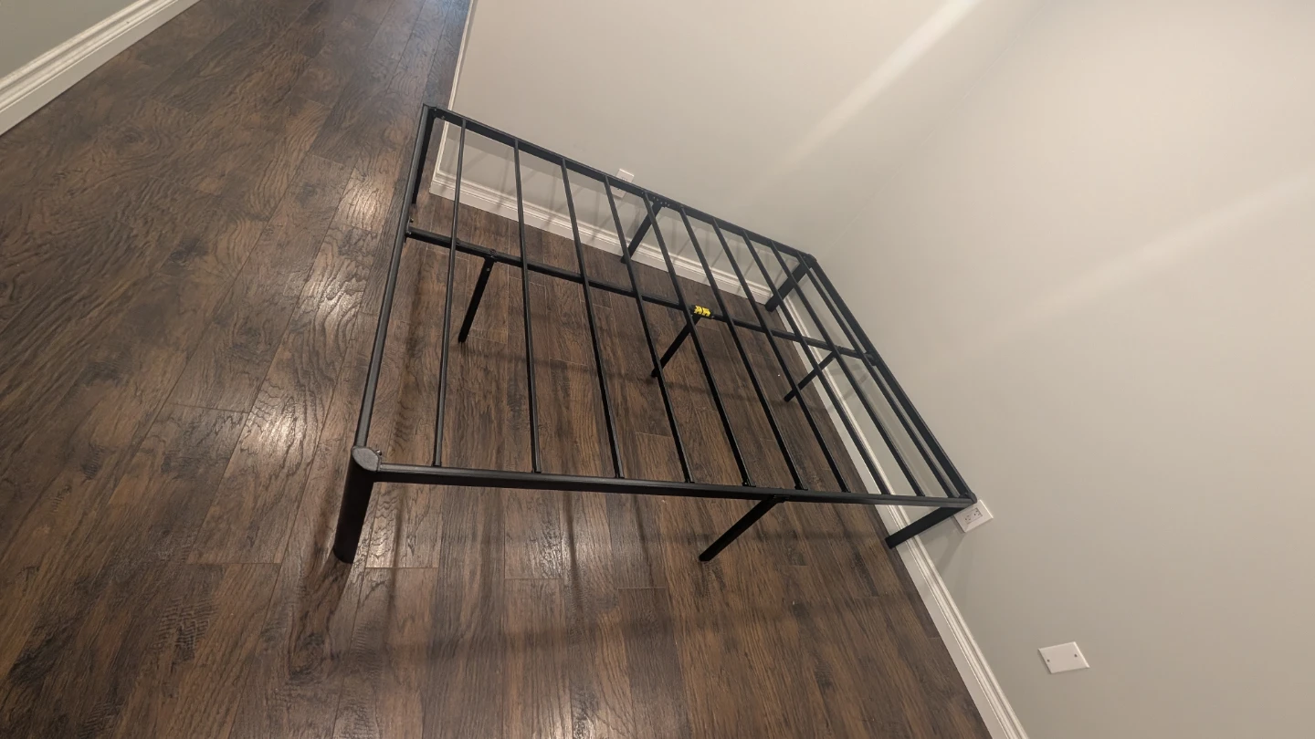 Queen Sized Black Metal Bed Frame