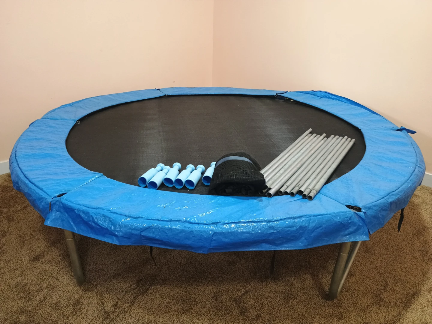 Trampoline round 8ft with Safety Net and Poles