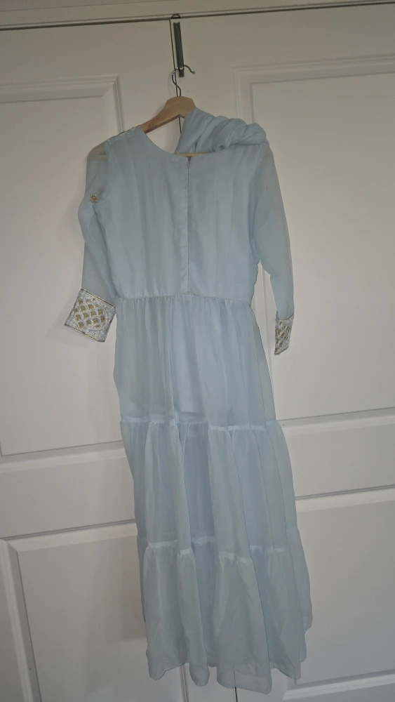 Light Blue Embroidered Maxi Dress - photo 2
