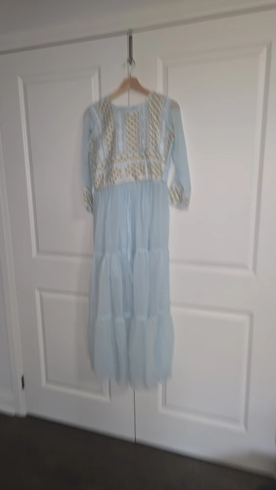 Light Blue Embroidered Maxi Dress - photo 3