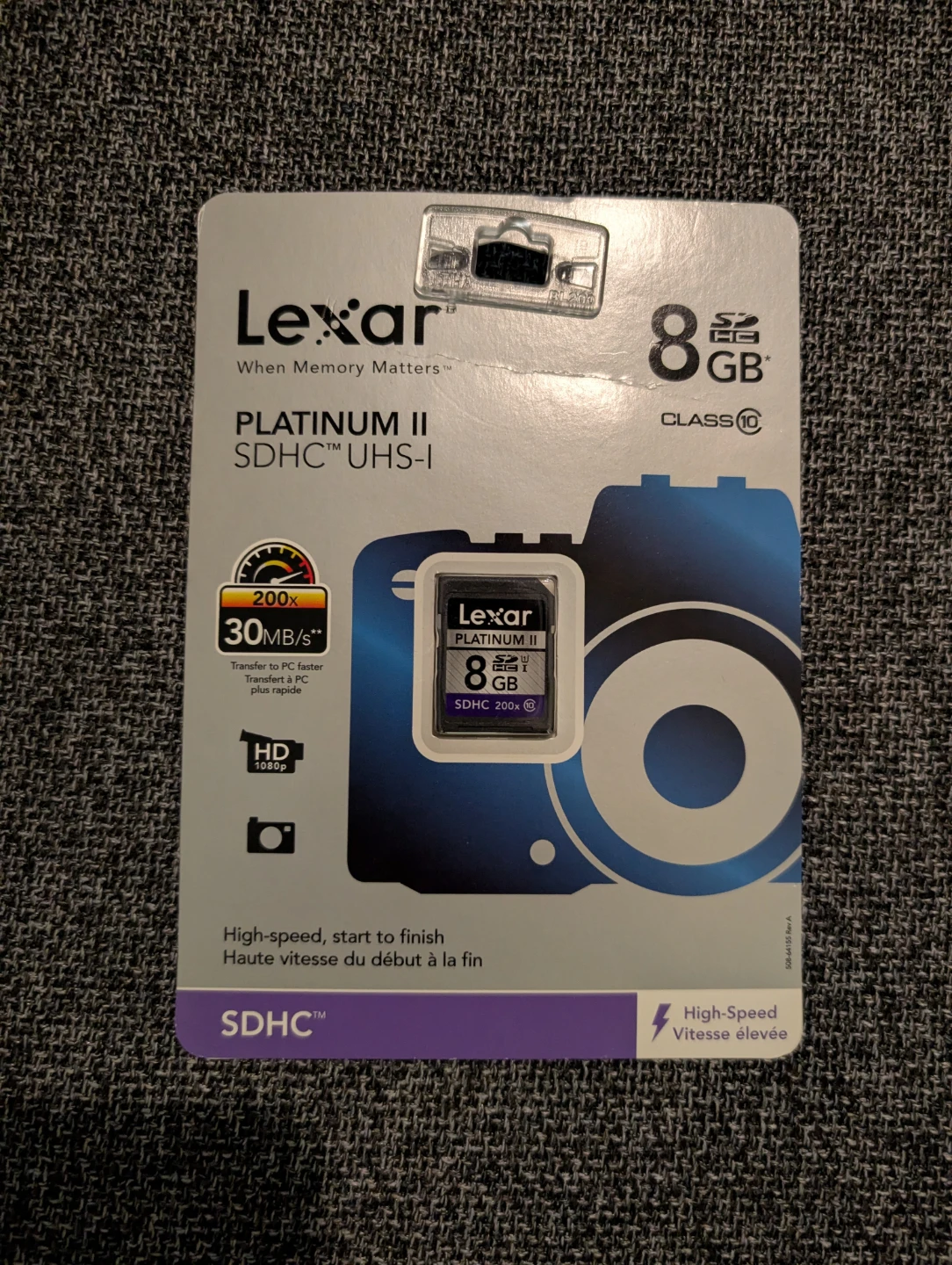 Lexar Platinum II 8GB SDHC UHS-I Memory Card
