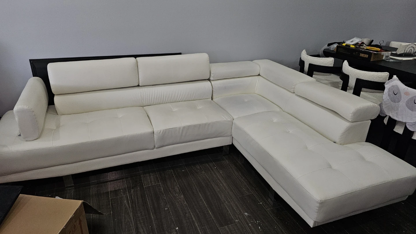 White Sectional Sofa - photo 2