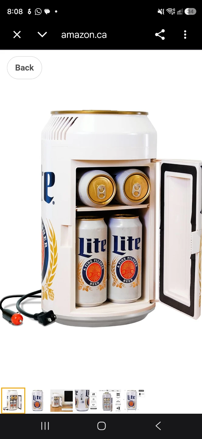 Koolatron Lite Beer Can Mini Fridge