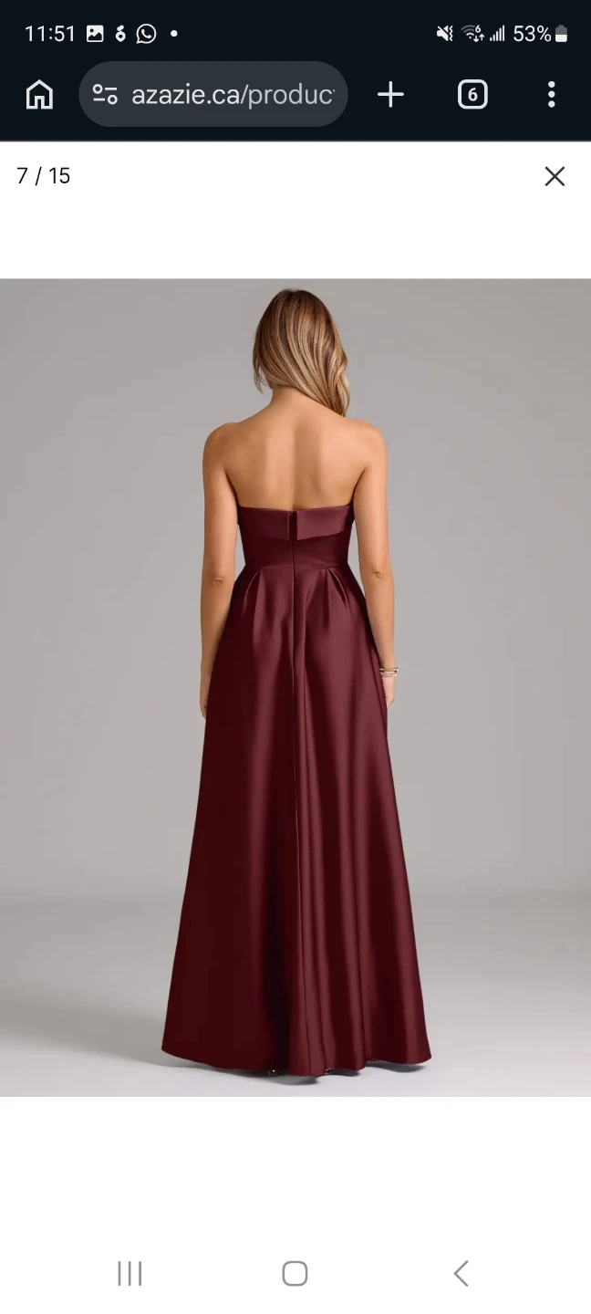 Azazie Strapless Maxi Dress - photo 2
