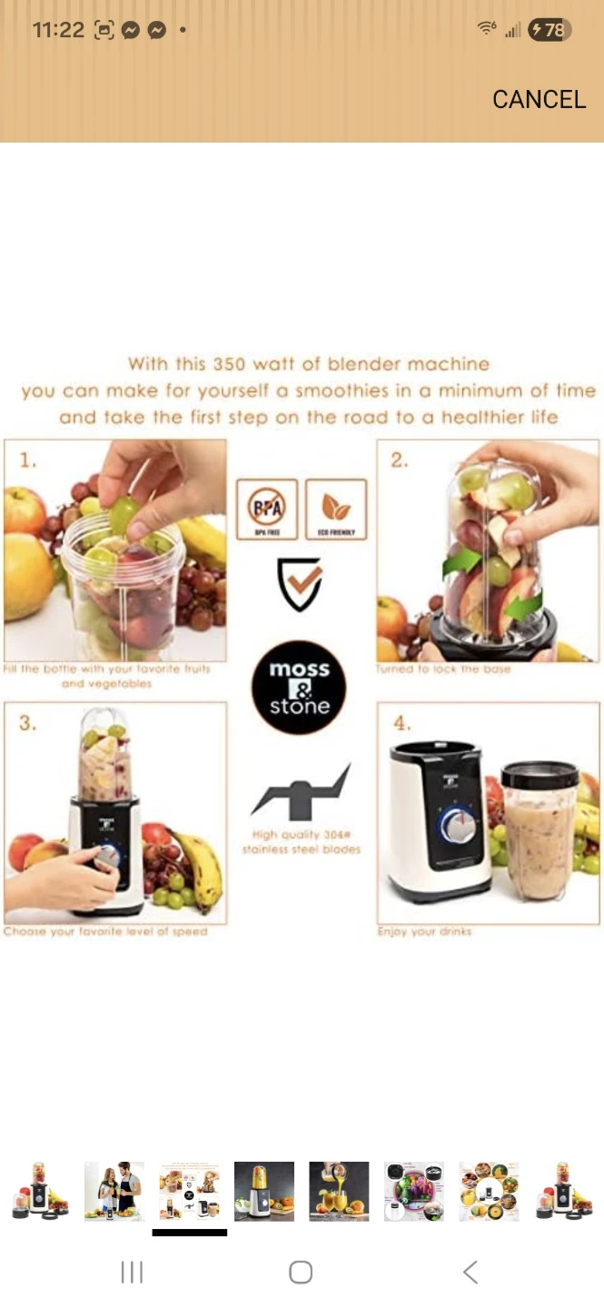 New ivory Moss & Stone Personal Blender - photo 4