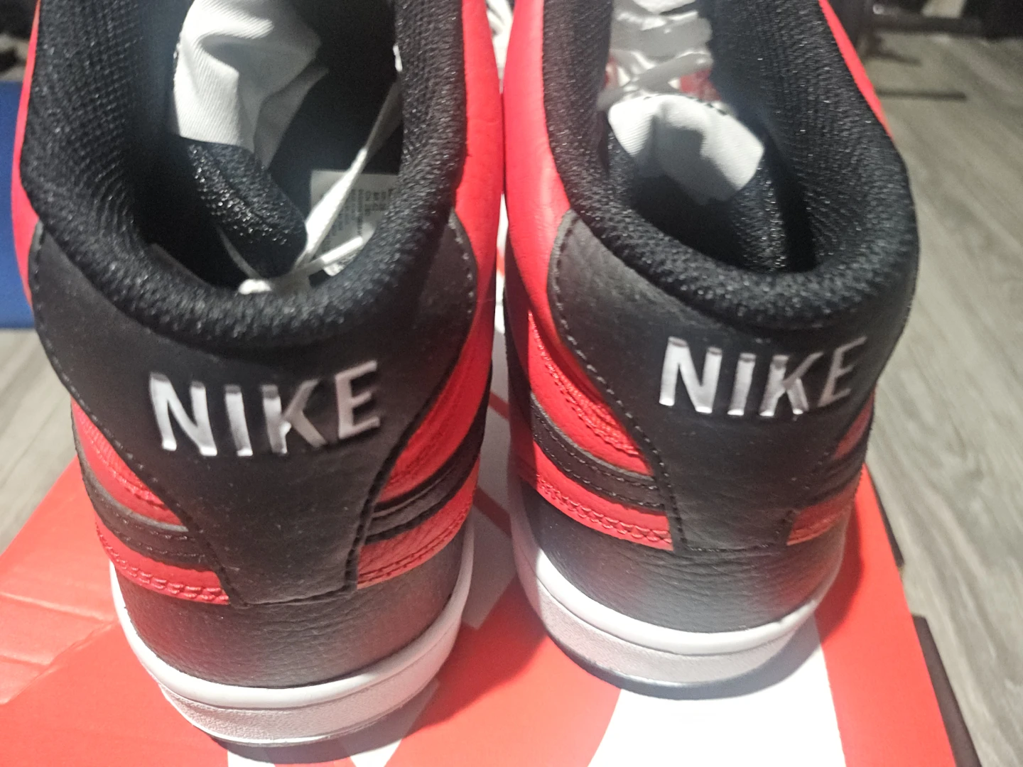 Nike Men's Mid-Top Sneakers Red/White/Black - photo 5