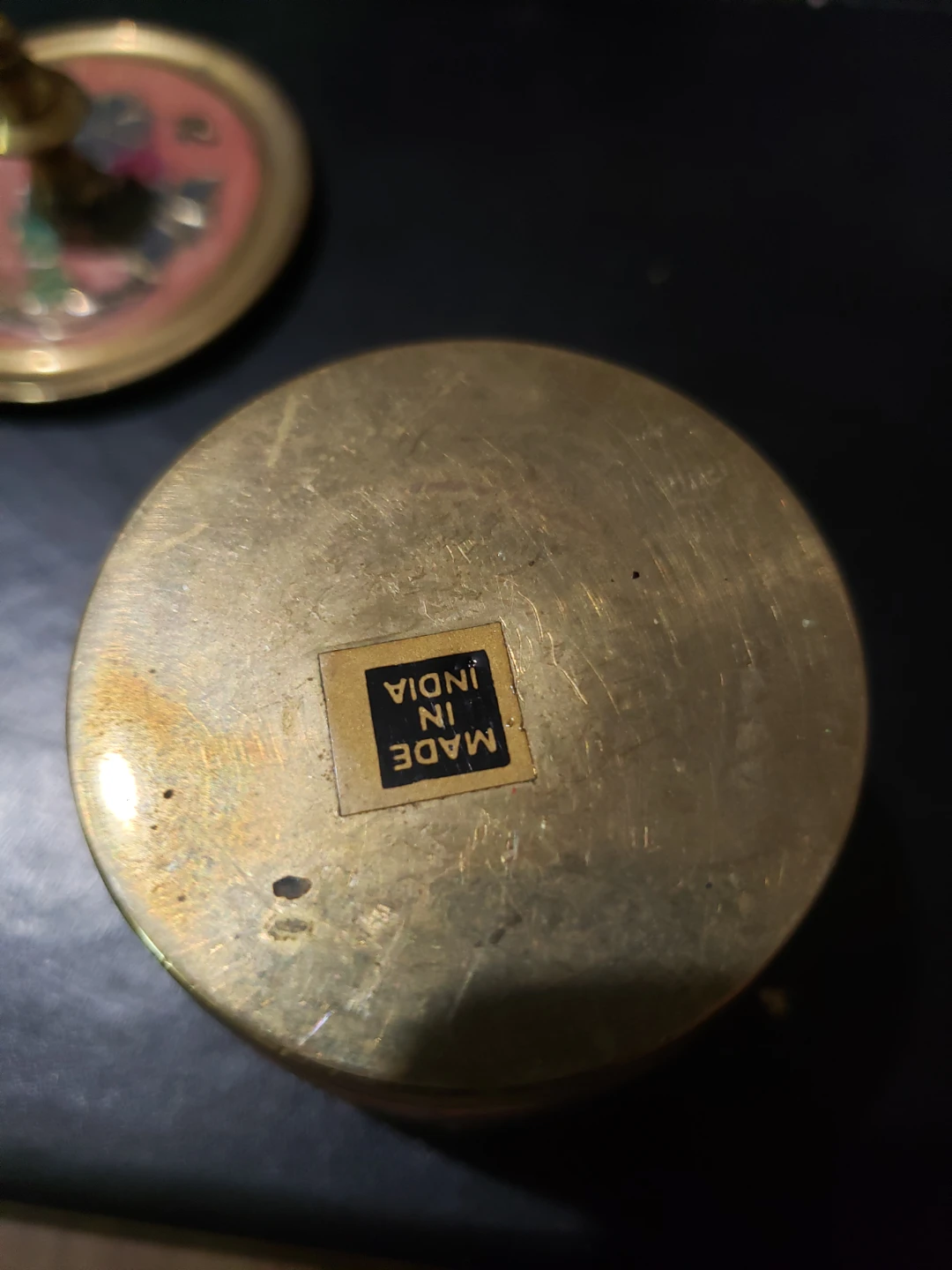 Small Vintage Brass Trinket Box - photo 4