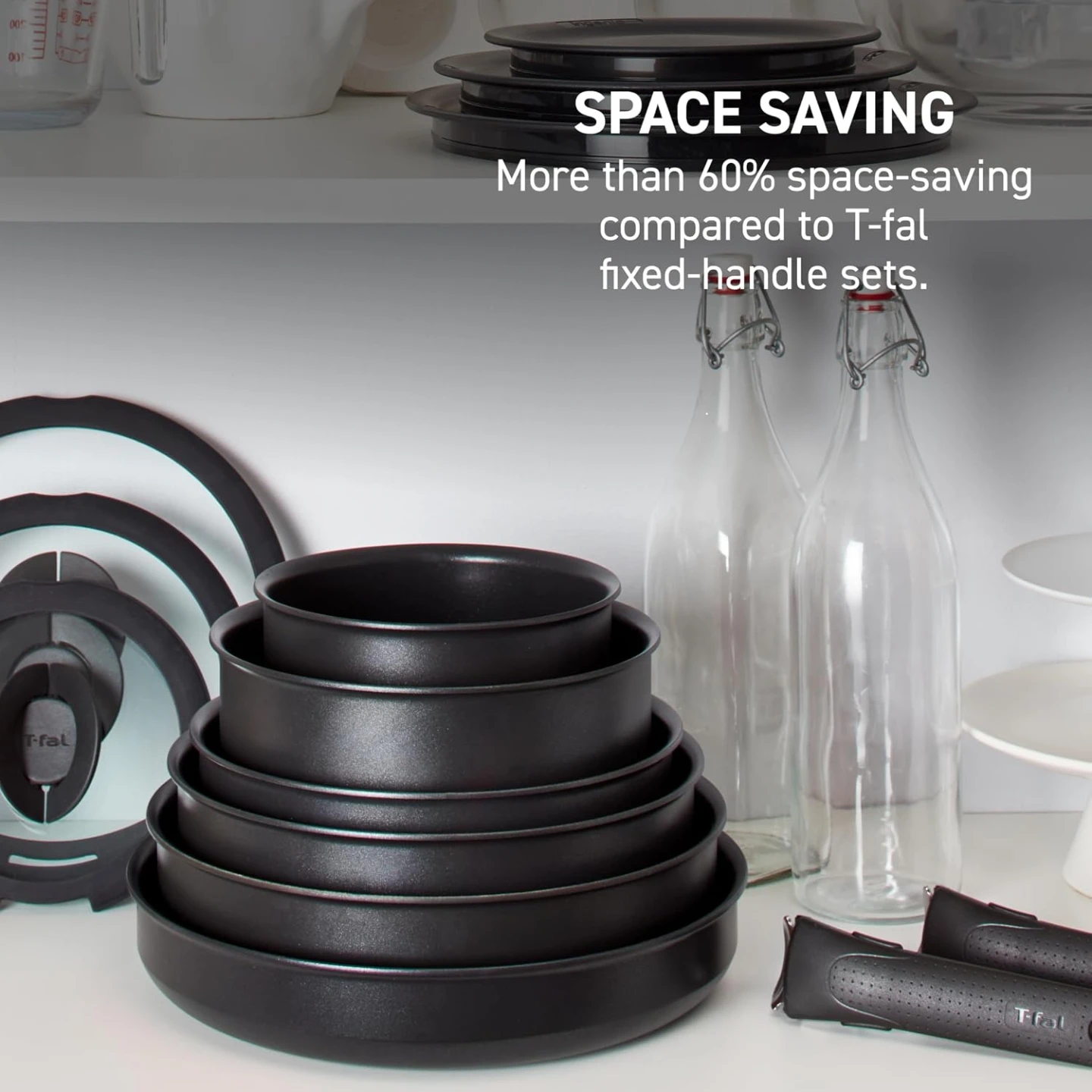 T-fal Ingenio Nonstick Cookware Set - 14pc + Universal glass lid - photo 4