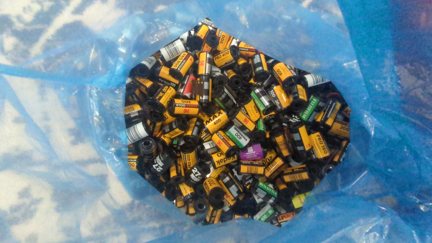 ~388 35mm film cassettes (10lbs)