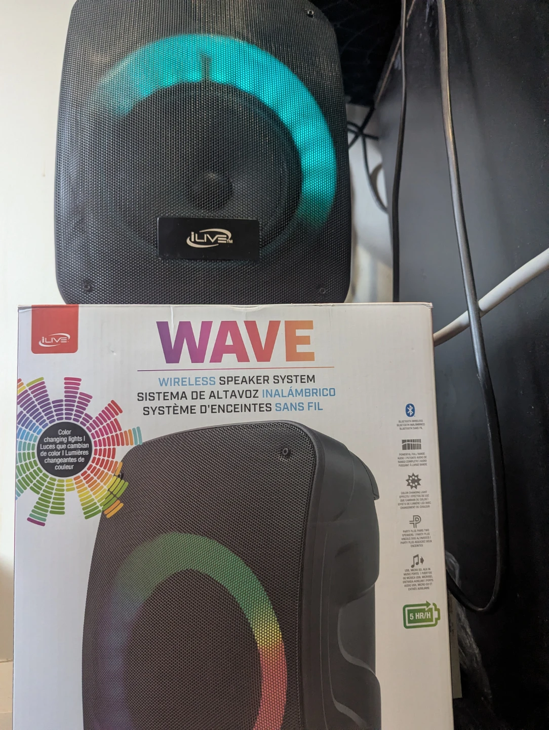 $10🔥🔊iLive Wave Wireless Speaker System with Lights - photo 4