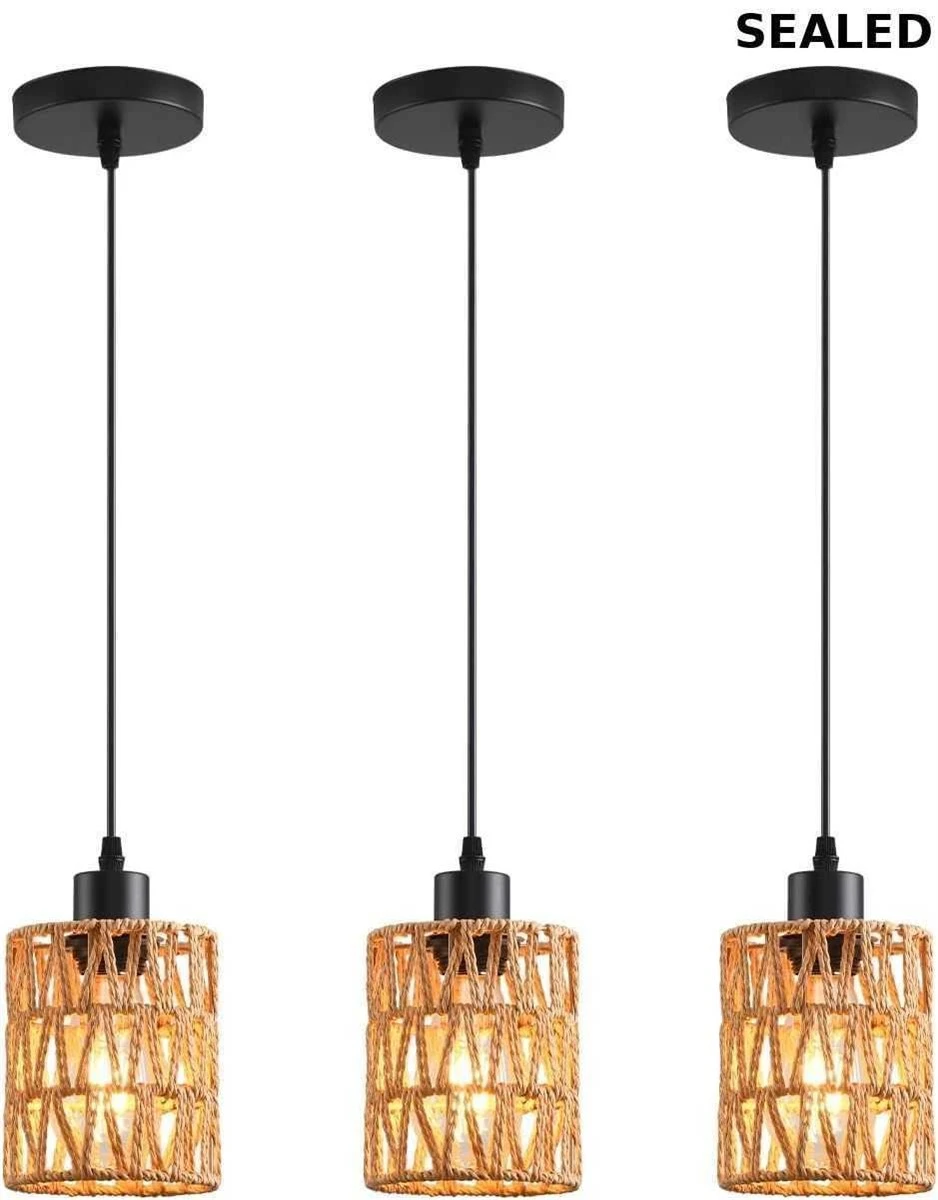 Woven Pendant Light Fixture