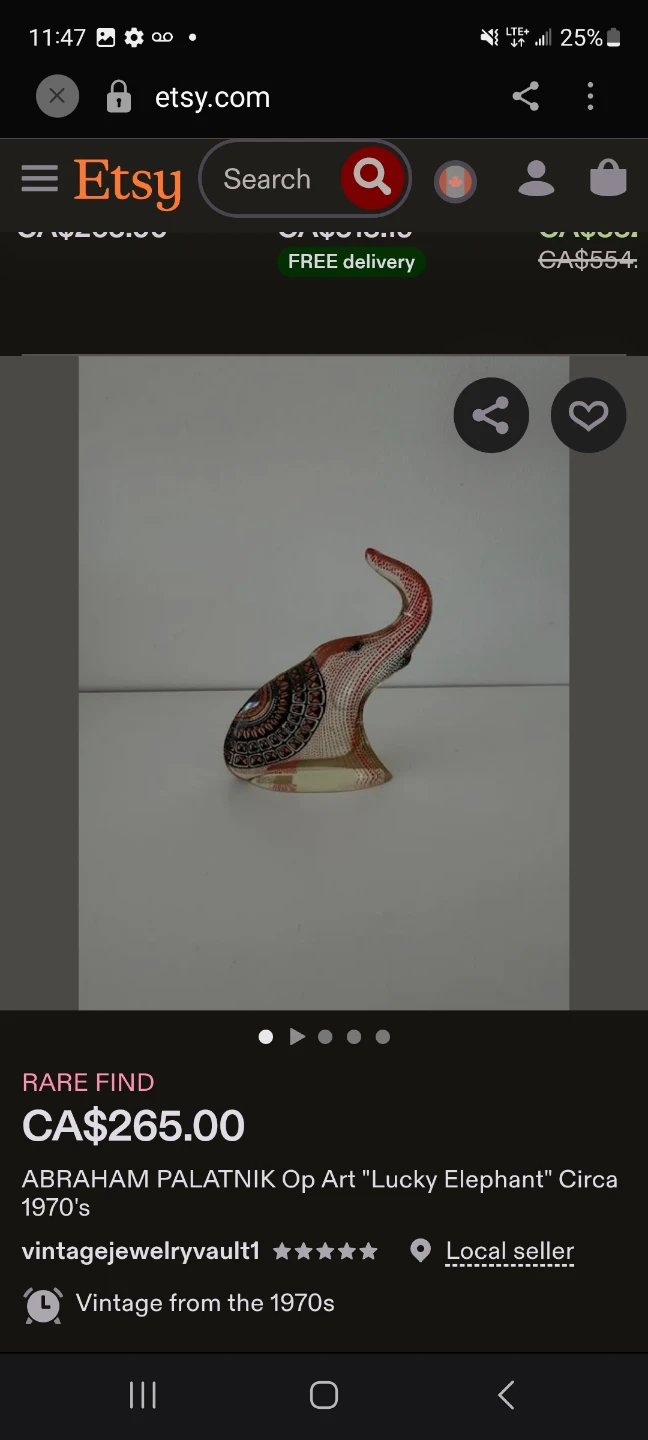 Abraham Palatnik "Lucky Elephant" Op Art Figurine - photo 4