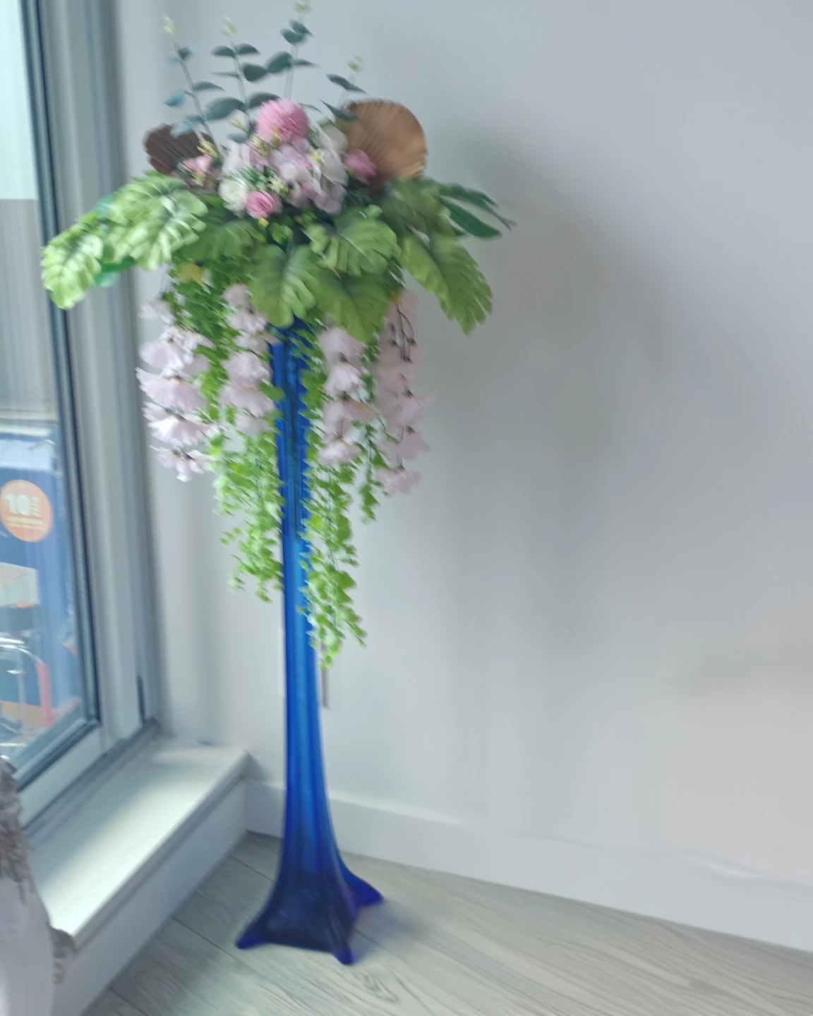 Stunning 100cm Tall Cobalt Blue Floor Vase
